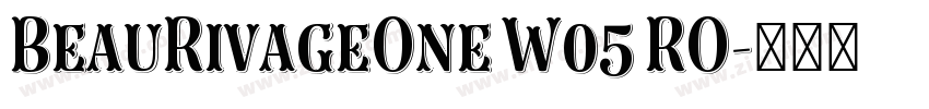 BeauRivageOne W05 RO字体转换